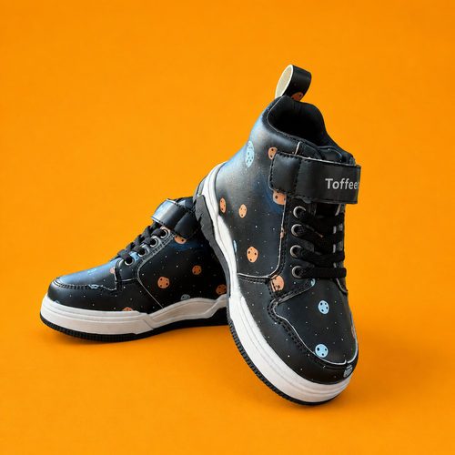 Astroknots Asteroid Black Kids Sneakers