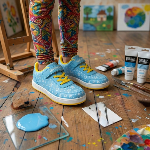 Close-up of Doodledrift sneakers
