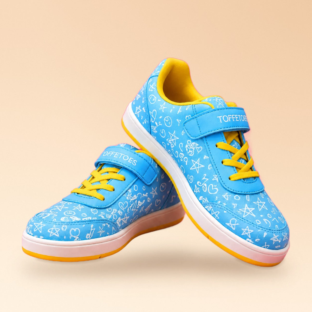 Doodledrift Blue Scribble Kids Sneakers - view 1