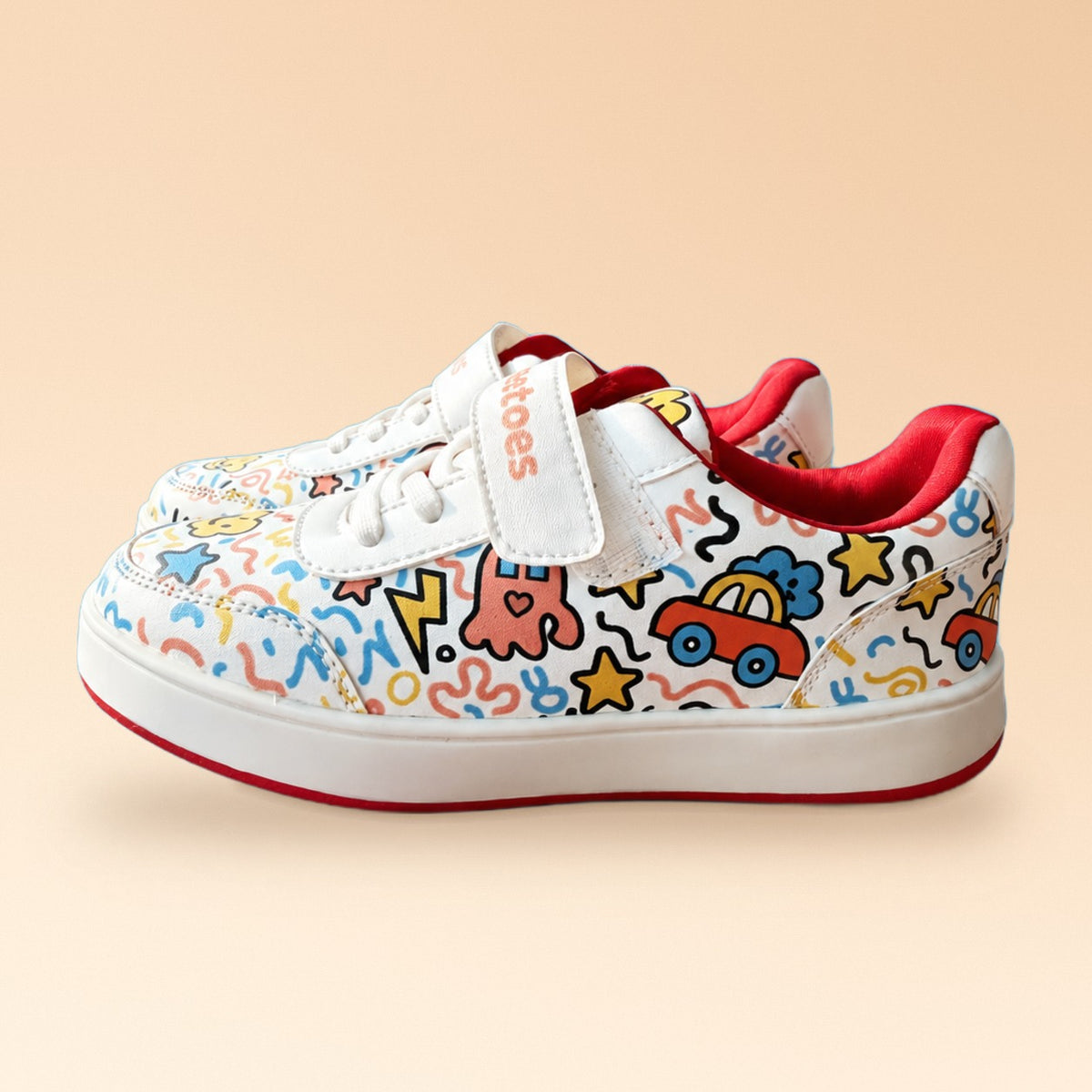 Doodledrift White Scribble Kids Sneakers - view 2