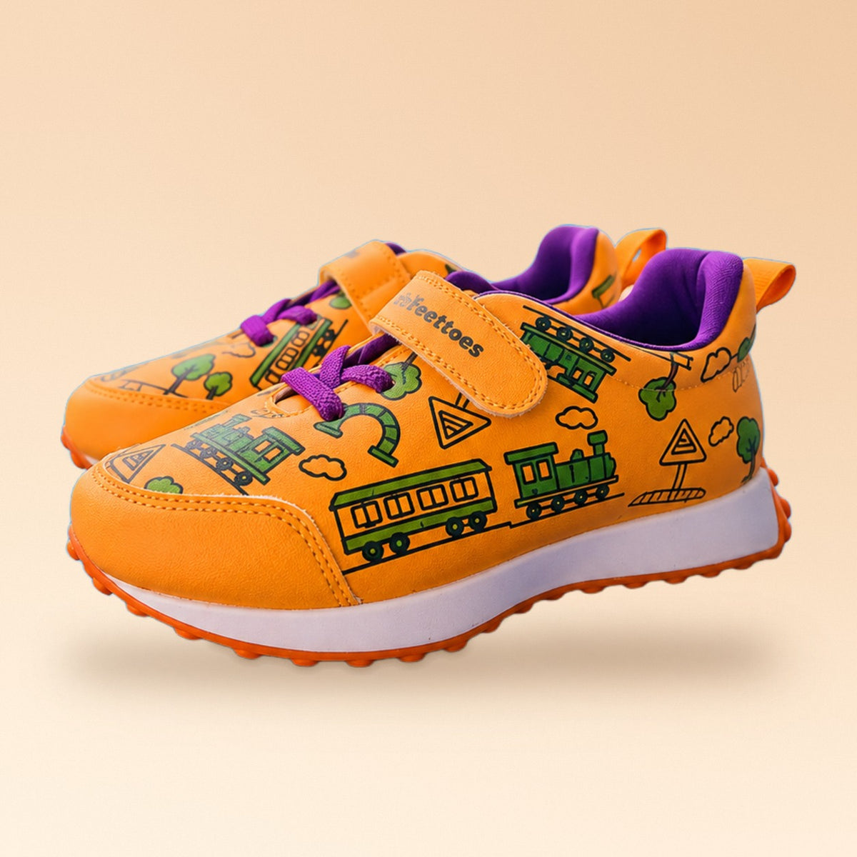 Globetrotters Train Orange Kids Sneakers - view 2