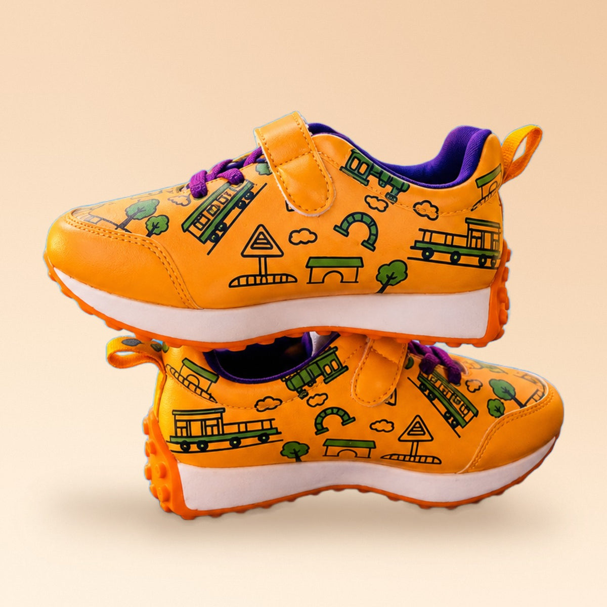 Globetrotters Train Orange Kids Sneakers - view 3