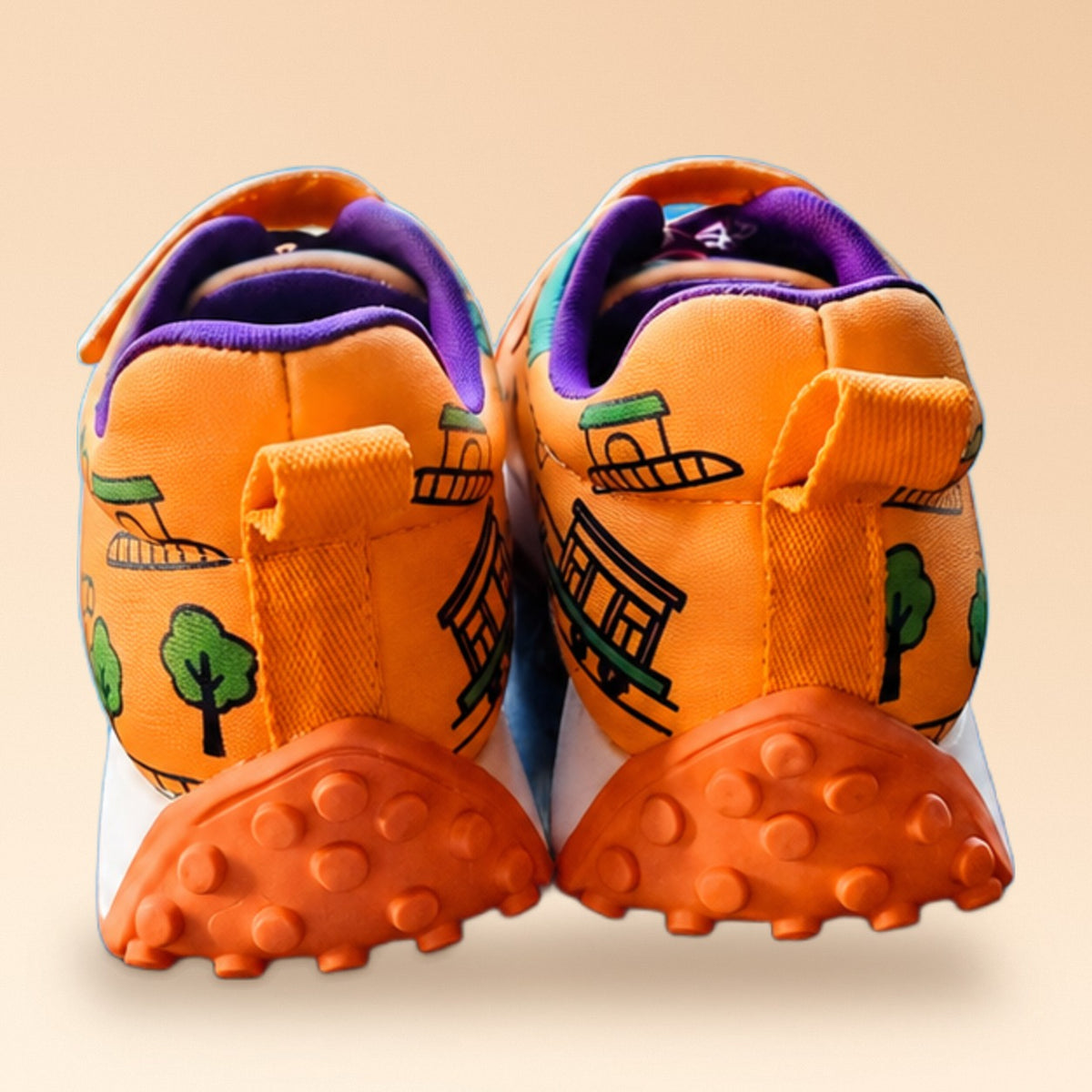 Globetrotters Train Orange Kids Sneakers - view 5