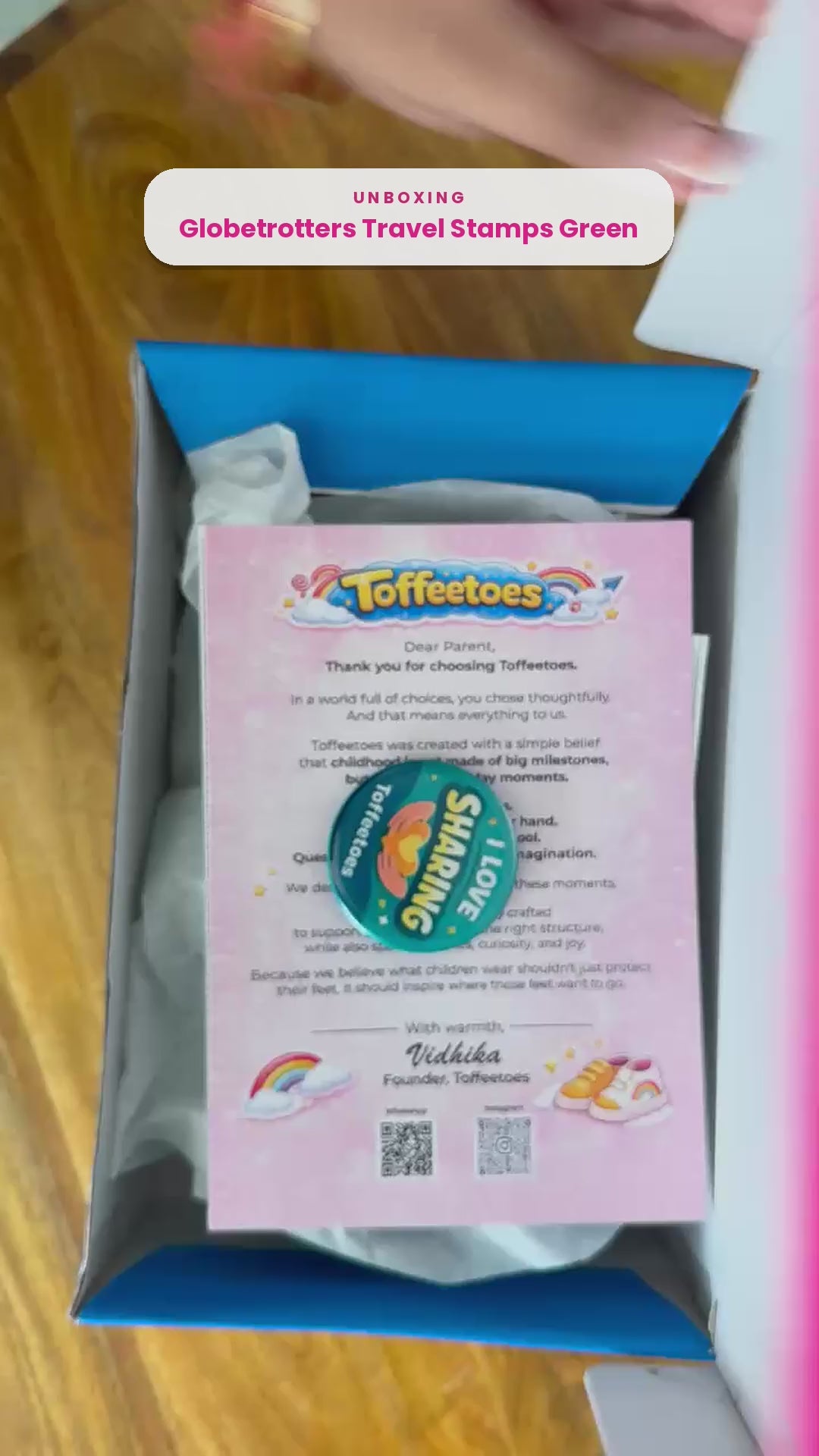 Globetrotters Travel Stamps Green Kids Sneakers
